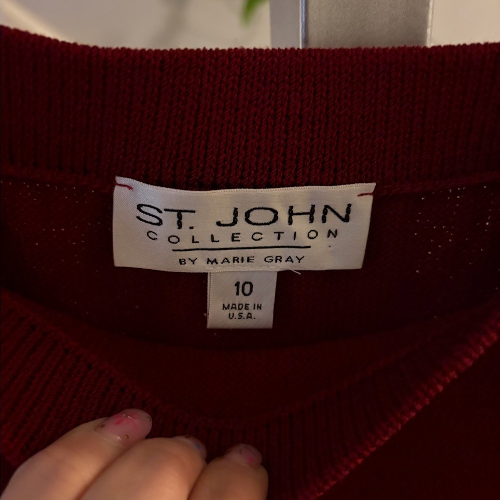 St. John Collection Red Pencil Skirt - Picture 3 of 3
